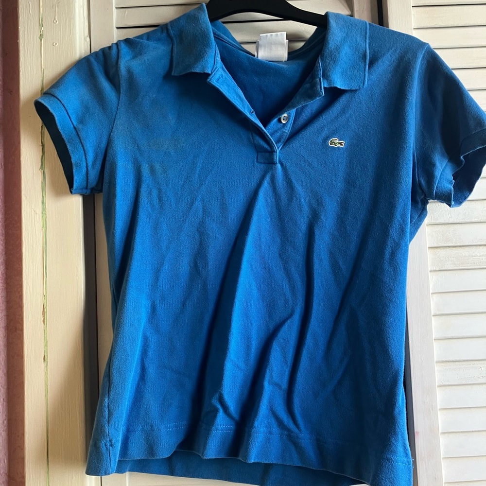 Blue Lacoste polo